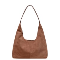 Pendlertasche aus Wildleder mit großem Fassungsvermögen