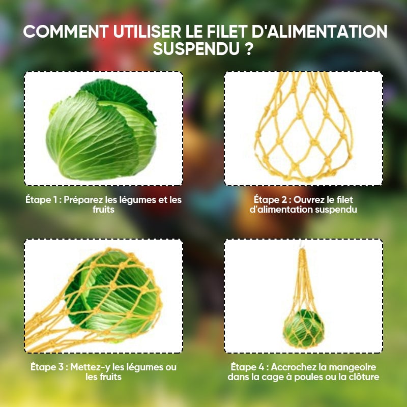 Filets pour l'alimentation des volailles