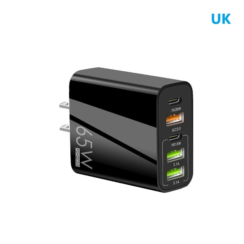 Multi Port Adaptor 65W Fast Charger - UK Standard
