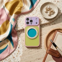 Dopamine Colorblock Magnetic Phone Grip with 360° Spin Stand