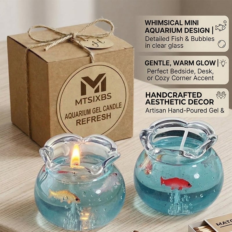 Mini Bubble Fish Tank Scented Candle