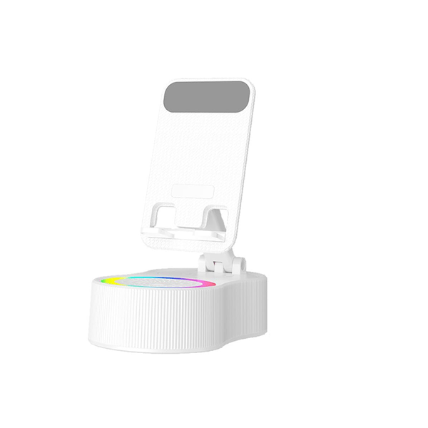 360° Adjustable Phone Stand with Built-in Bluetooth Speaker