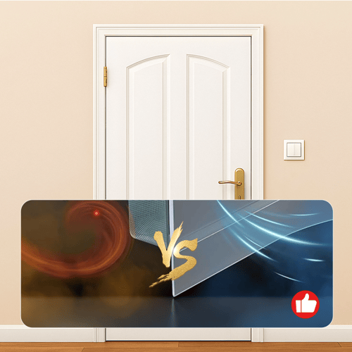 Door gap comparison illustrating airflow blocked by a silicone seal