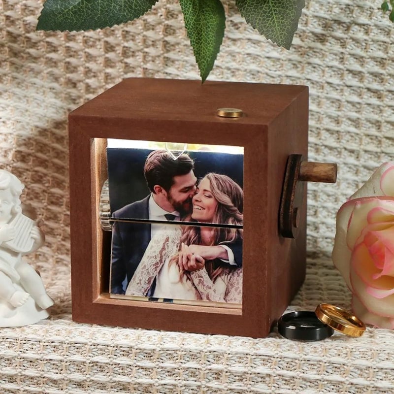 Hölzerne personalisierte Leucht-Daumenkino-Fotomaschine