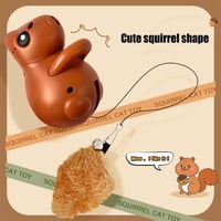 Rechargeable hanging squirrel cat toy