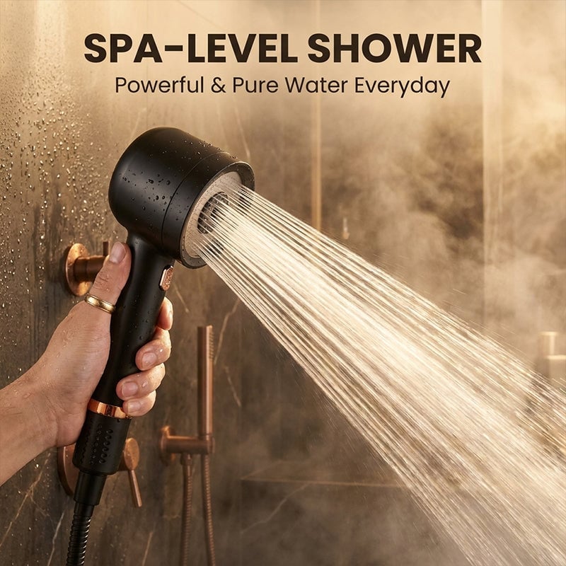 Filtered High-Pressure Shower Head Set