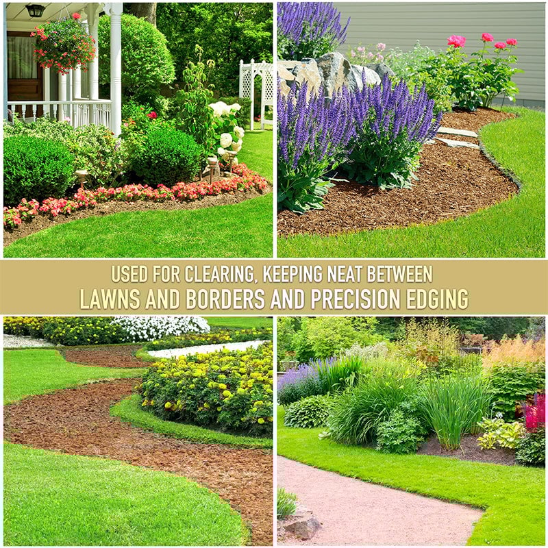 Half-moon lawn edger with T-handle