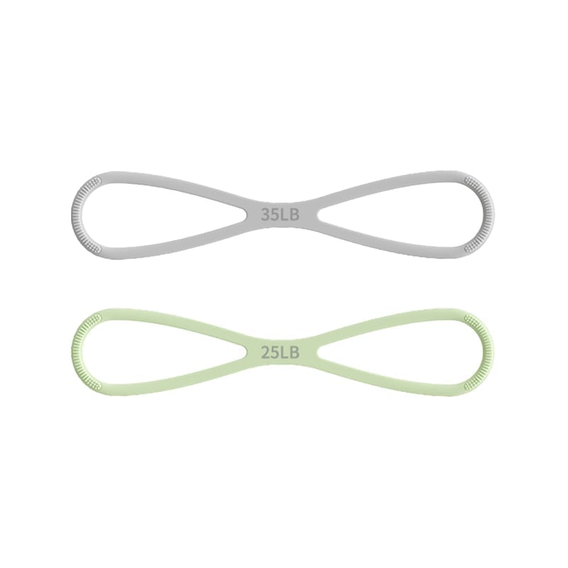 New 8-Shaped Silicone Resistance Band with Massage Grip