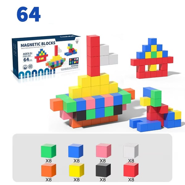 Magnetic Blocks Set for Toddlers & Kids