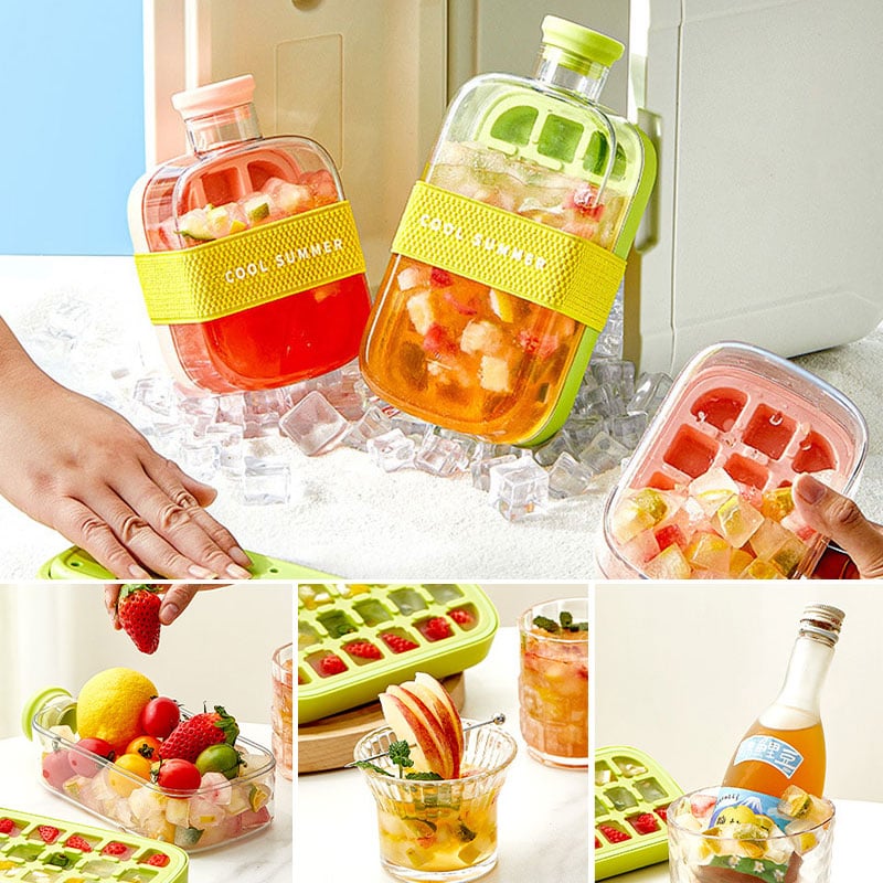 Straw Cup Ice Maker Bottle