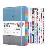 A5 Color-Block Password Notebook