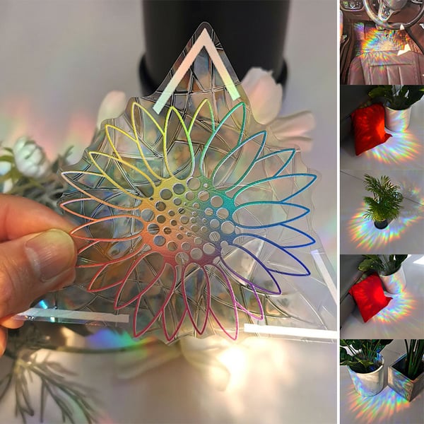 Adsorption Regenbogen Glas Fenster Aufkleber (Zufälliger Stil, 10 Stück)