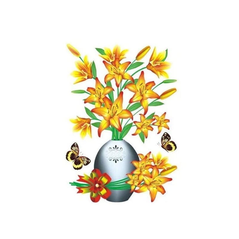 Vaso per piante fai da te Adesivi murali tridimensionali