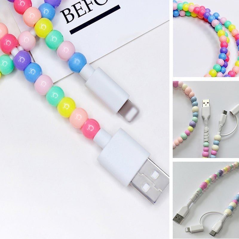 Kreatives 2-in-1-Datenkabel mit Perlen