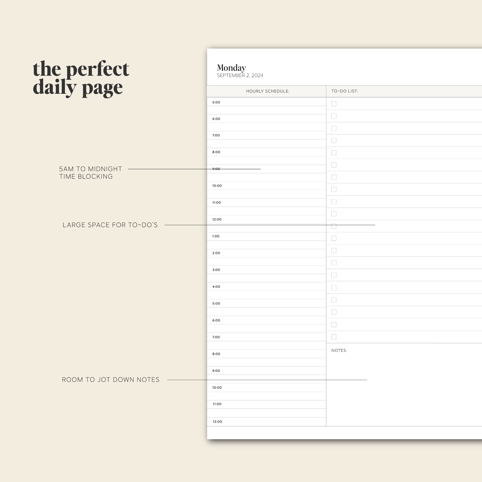 2025 Vanilla Daily Planner