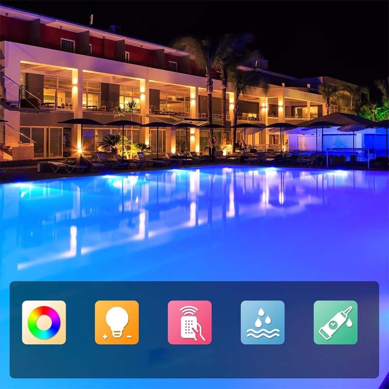 Double-Layer Waterproof Adhesive LED Pool Light