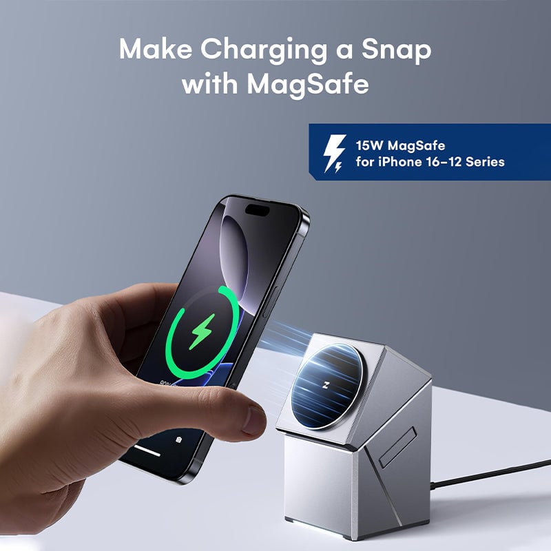 3 in 1 Wireless Charging Station for Apple