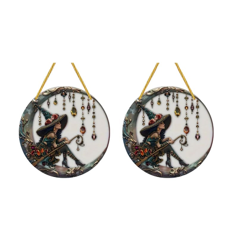 🧙‍♀️Beautiful Witch - Personalized Witch Window Hanging Suncatcher Ornament