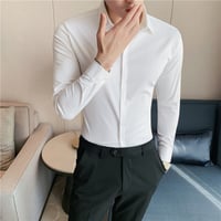 Camisa de hombre de alta elasticidad non-iron