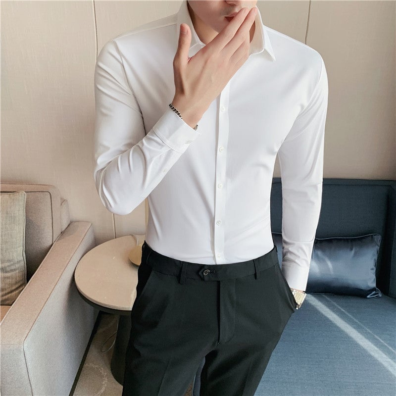 Camisa de hombre de alta elasticidad non-iron