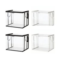 Large Clear Thick Plastic Storage Box with Hinged Lid