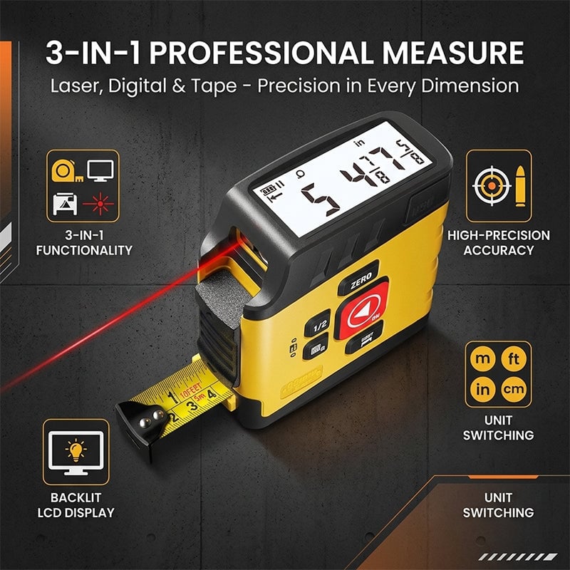 Sakerplus® Digital Laser Tape Measure Tool