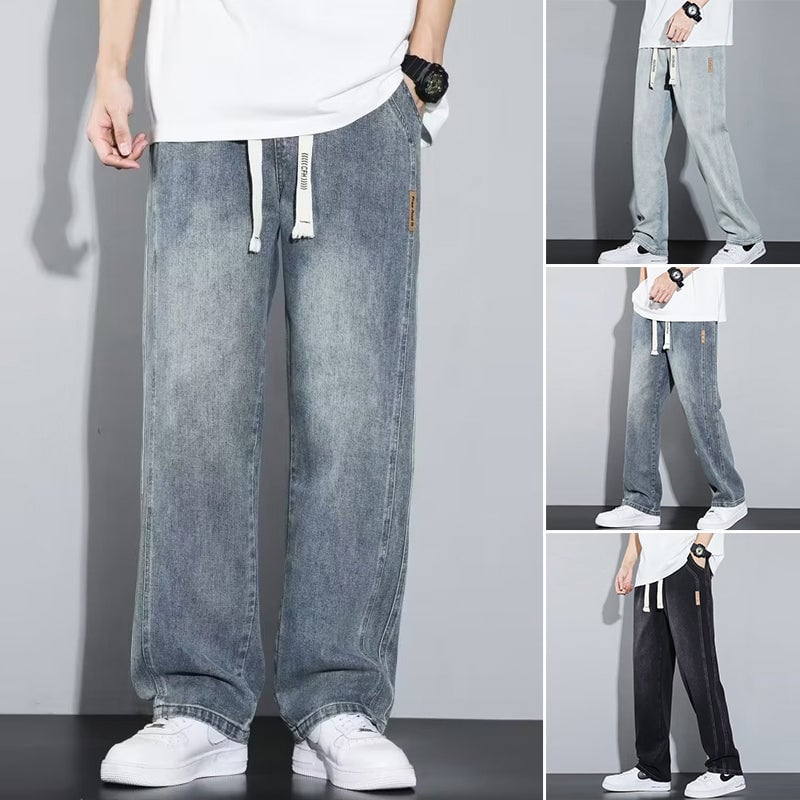 Lösa raka jeans för män