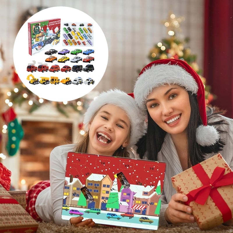 Christmas Advent Calendar 24 Diecast Cars for Kids