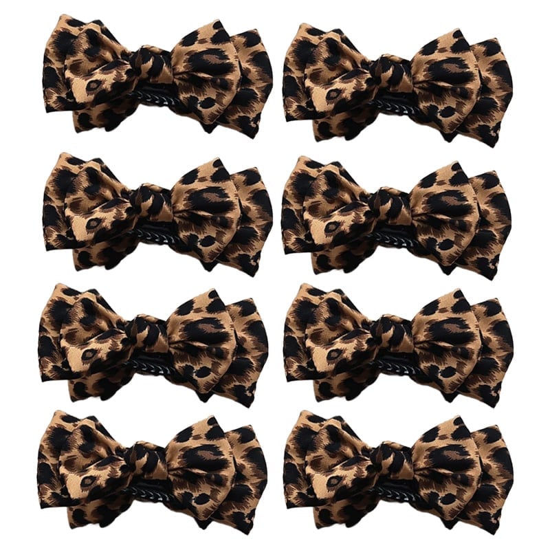 🎀 Leopard Print Bow Hair Claw