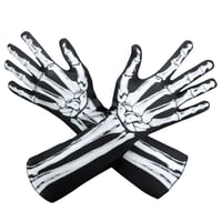 Doppelseitig bedruckte Totenkopf-Handschuhe