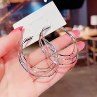 Boucles d'oreilles créoles multicouches