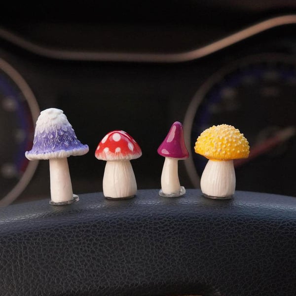 Simulation Mushroom Car Decoration