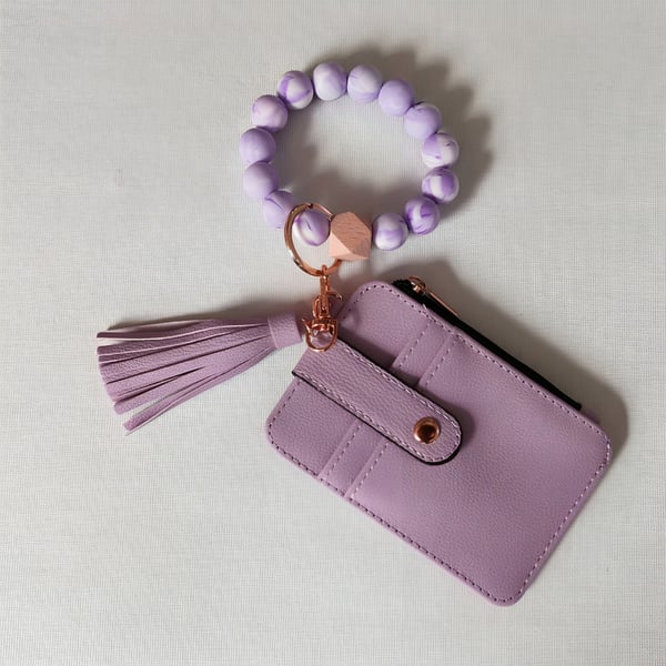 Upsell-Fashionable Silicone Keychain Wallet