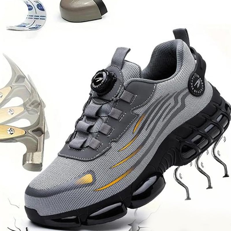 Stoßfeste Sicherheitsschuhe mit Drehknopf