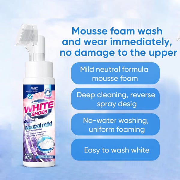 🤍Foam No-Rinse Cleaner — Instantly Brightens & Whitens Shoes