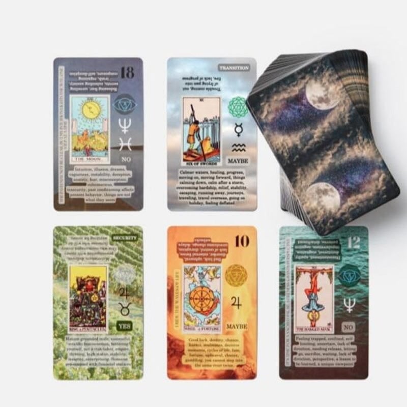 Lernen Tarot-Karten Deck mit Bedeutungen auf sie