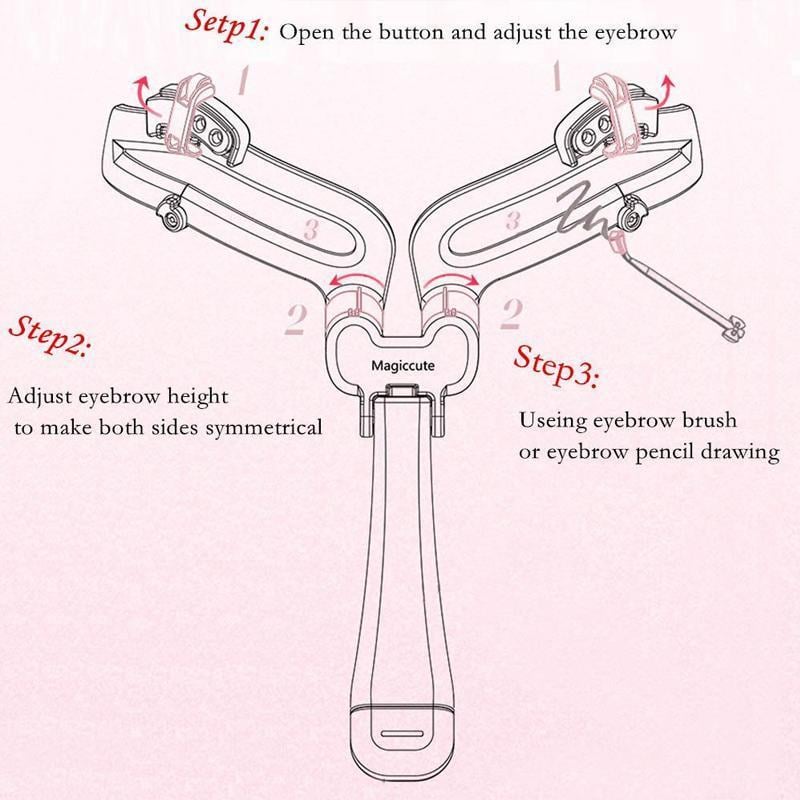 Adjustable Eyebrow Shapes Stencil