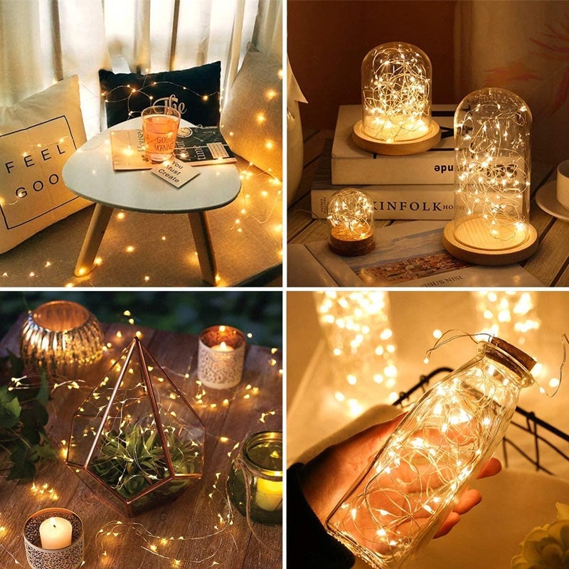 Warmweiße 2M Sternenlichterkette