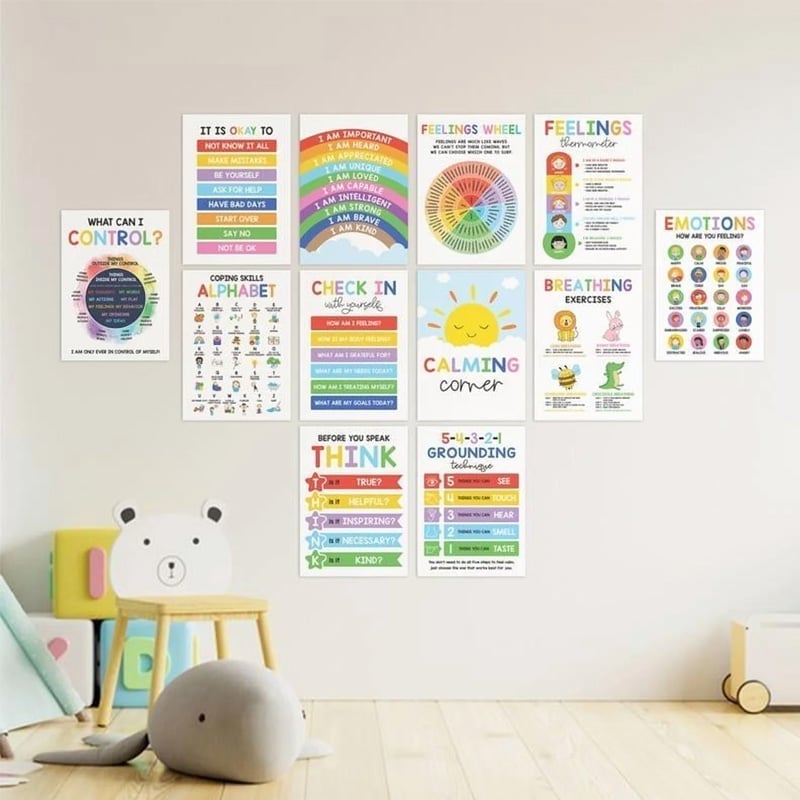 🧘‍♀️ Calming Corner Poster Set 🧠