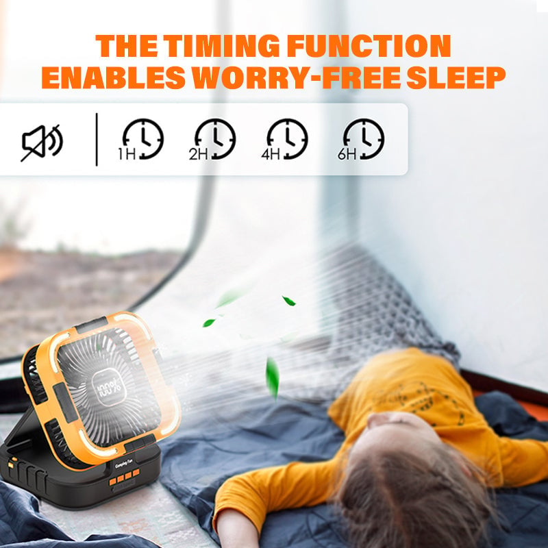 Sakerplus Solar Camping Fan