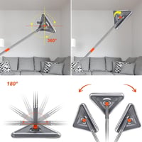 Five-section triangular mop