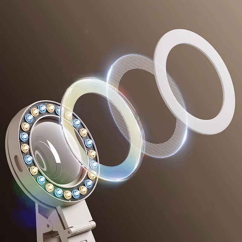 Portable Mobile Phone Rear Selfie Mirror Fill Light