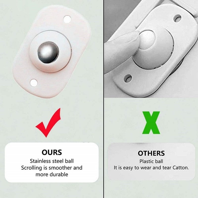 360° Furniture Sticky Mini Mobile Swivel Wheels