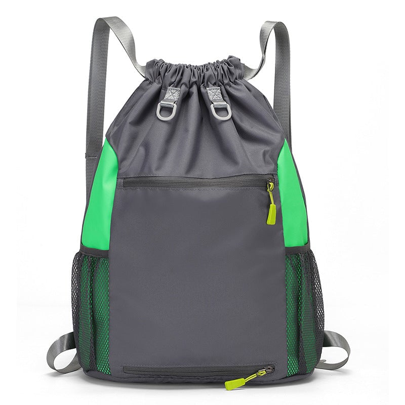 Einfarbiger Sportrucksack mit Kordelzug aus Nylon