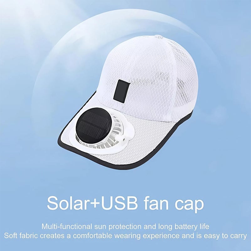 Sakerplus Solar Powered Cooling Fan Cap
