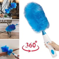 360° Rotatable Electric Spin Duster Motorized Dust Wand with 2 Brushes