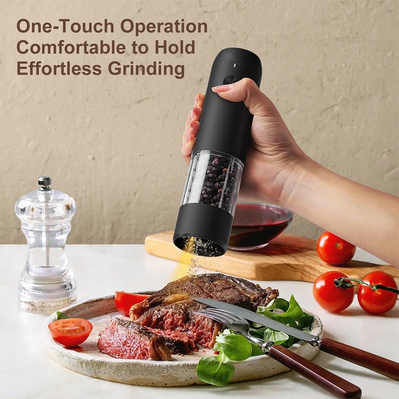 Sakerplus® Rechargeable Automatic Adjustable Electric Pepper Grinder