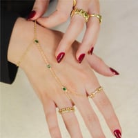 Diamond Connecting Fingers Bracelet