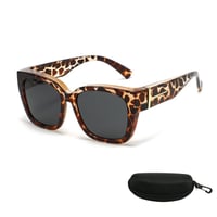 Polarized Square Sunglasses with Wrap-Around Design
