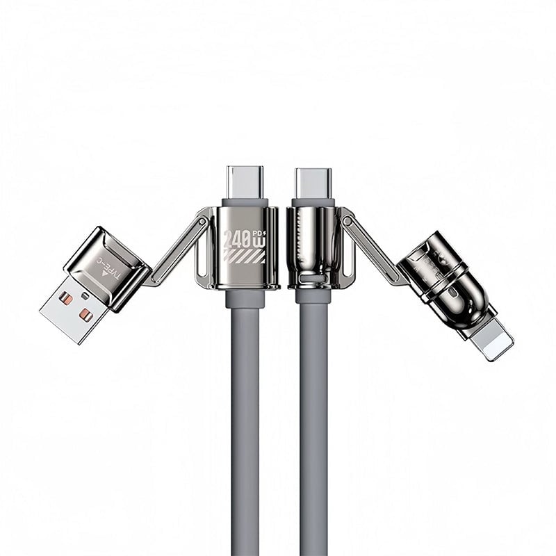 Liquid Silicone 4-in-1 Fast Charging Cable